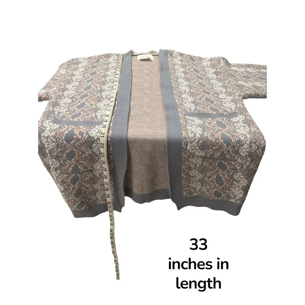 Anthropologie Snake Print Longline Cardigan – One Size - Picture 7 of 7